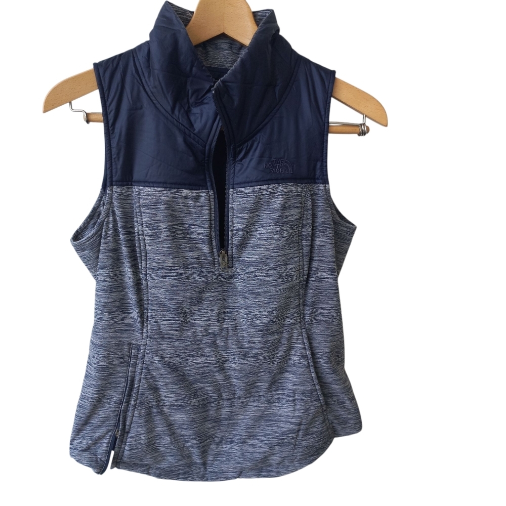 The North Face Women's Pseudio ½ Zip Vest Gray/Navy Blue Vest Size S US